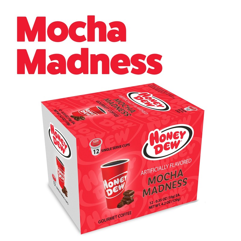 Honey Dew Donuts – Mocha Madness Flavored Coffee – Single