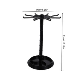 Zerodeko Rotating Keychain and Jewelry Display Stand Multi Functional Organizer for Bracelets Earrings and Small Accessories and Space Saving Desktop Rack