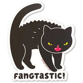 Black Cat Vinyl Sticker - Fangtastic