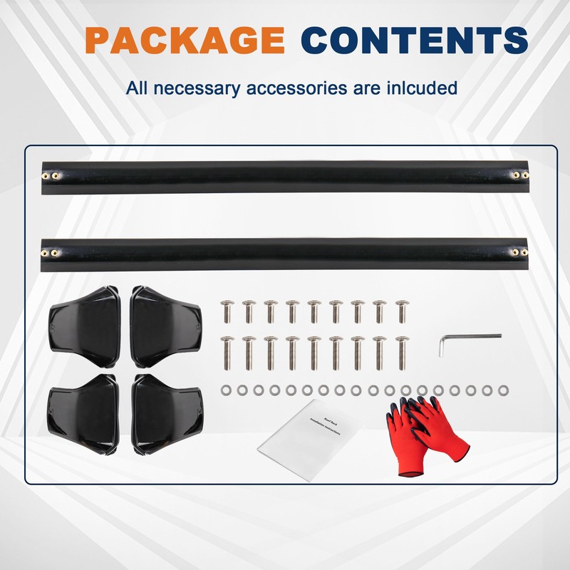 KUIPERAUTO 165lbs Aluminum Roof Rack Cross Bars Compatible for 2012