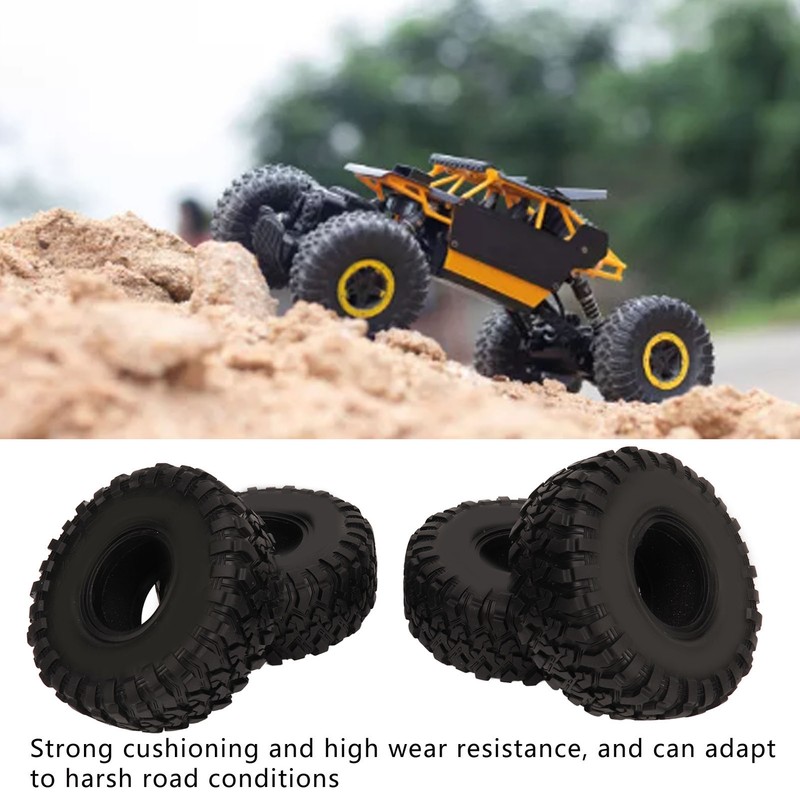 1.9in RC Car Tire Uneven Texture Surface Stable Grip Rubber
