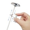4 Pcs Silver Stainless Steel Thermometer Probe Clips Pot Cup