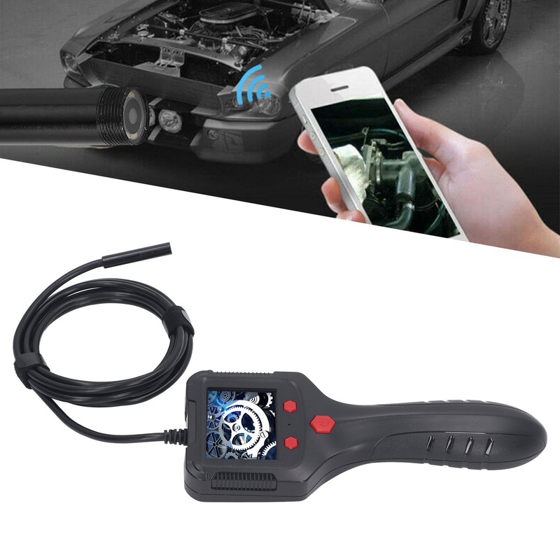 2.4in Screen Industrial Endoscope 8mm Dia Waterproof Lens Borescope Camera