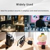 HXymxkeqi Retractable Cable Lock with Double-Sided Adhesive ABS Remote Control