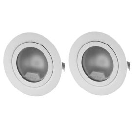 ADAKAT Pack of 2 Full Metal Recessed Spotlights G4 12 V Glass Cover