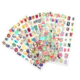 Mabor 12 Sheets Alphabet Stickers, Colorful PVC Letter Stickers Number for Scrapbooking, DIY Crafts, Journals, Cards, Laptop, Water Bottle Decoration – Self-Adhesive & Easy to Use