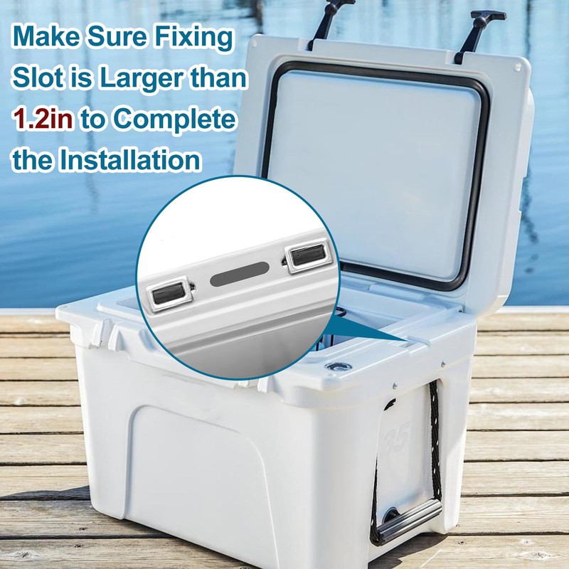 4pack Cooler Lock Bracket,Cooler Tie Down Kit with Cable Combination