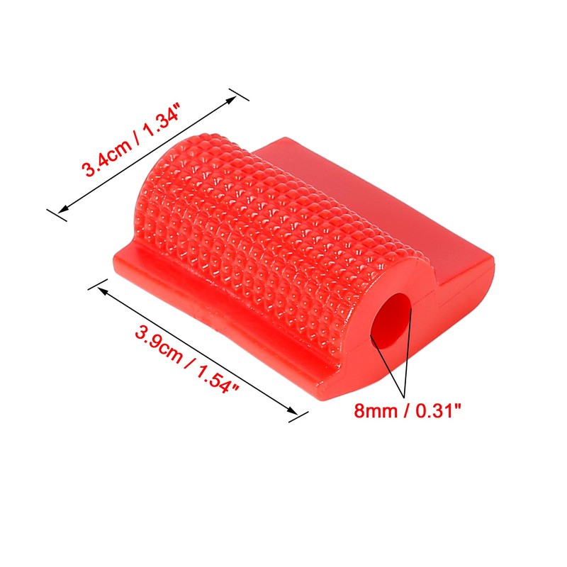 F FIERCE CYCLE Universal Red Gear Shift Shifter Protector Cover
