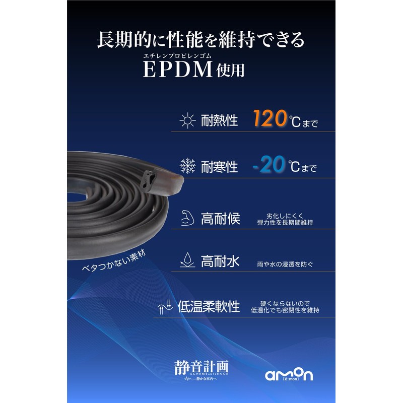 Amon (amon) Quiet Plan Wind Noise Prevention Molding (for 2