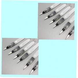 3Pcs White Water Coloring Brush Pens, Aqua Pen Brush for Watercolor Painting, Water Soluble Pencil, Markers, Solid Colors or Powdered Pigment Water Brush Pen Paintbrush Sets (12mm)