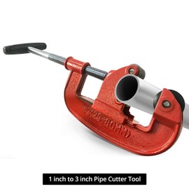 QWORK Professional Pipe Cutter Tool for 1-3" Pipes - Ideal for Plumbing, Automotive, and Construction Projects