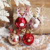 Fassory 3 Pcs Deer Shaped Christmas Baubles, Christmas Ornament Hanging