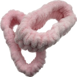Wristbands for Face Washing 2 Pack - Headband or Wristbands to Prevent Water Spilling - Makeup Headband Pink (Light Pink)
