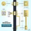 Satin Brass Front Door Handle and Deadbolt Set, Front Door