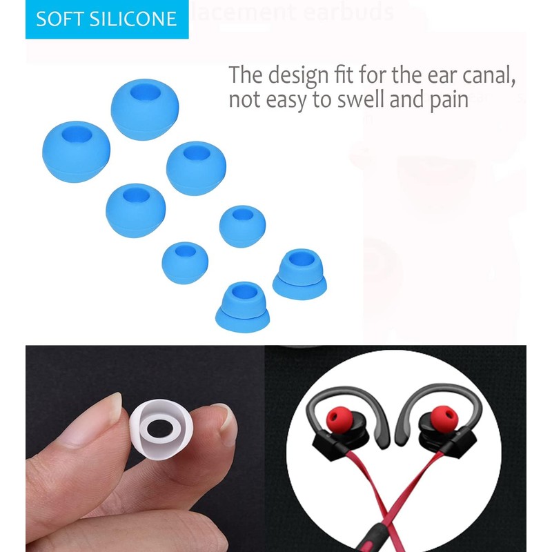 8pcs Replacement Silicone Eartips Earbuds Eargels for Beats by dr