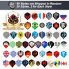 Standard Dart Flights 50 Sets Random 30 Sets, 90 Pcs