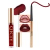 QueenDiary Lip Gloss and Liner Makeup Set, Lifter Gloss and