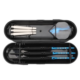 Darts Metal Tip Set Professional Darts with Stylish Case Steel Tip Darts Set Firm Grip Higher Accuracy Blue