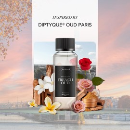 Scentiment Diffuser Oil - French Oud Designer Collection | Aromatherapy Home Fragrance | Luxurious Scent with Notes of Jasmine, Rose, Oud Wood, Vanilla, Patchouli, Sandalwood (120 mL)