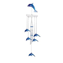 StealStreet SS-G-98674 Wind Chime Acrylic Dolphin Hanging Garden Porch Decoration Collection