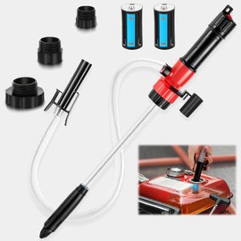 Automatic Fuel Transfer Pump with Auto-Stop Sensor, Portable Gas Pump for Gas Can with 3 Adapters Fast Electric Fuel Transfer for Yacht, Car, Lawn Mower Fuel
