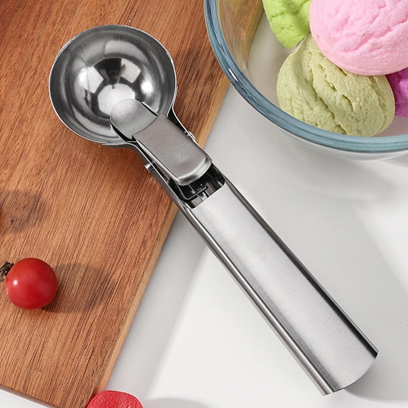 Ice Cream Scoop, Icecream Scoop with Trigger Release, Easy Clean,