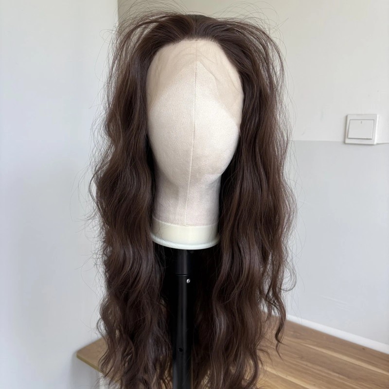 MISSWEN Synthetic Hair Heat Resistant Choc Brown Lace Front Wig