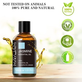 MAYJAM Essential Oil, Jasmine Aroma Oil, 1.0 fl oz (30 ml), Essential Oil, 100% Natural, Gift
