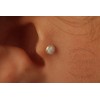 White Opal Tragus Stud For Women - 3mm White Opal