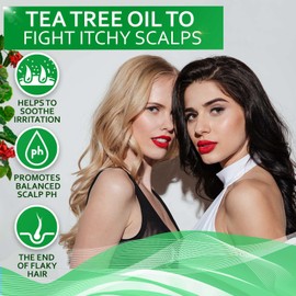 Tea Tree Oil Hair Serum - Moisturizer Treatment for Fighting Dandruff and Repair Dry, Damaged Hair and Itchy Scalp - Care and Styling Products for Women and Men - With Anti Frizz Keratin for Shine