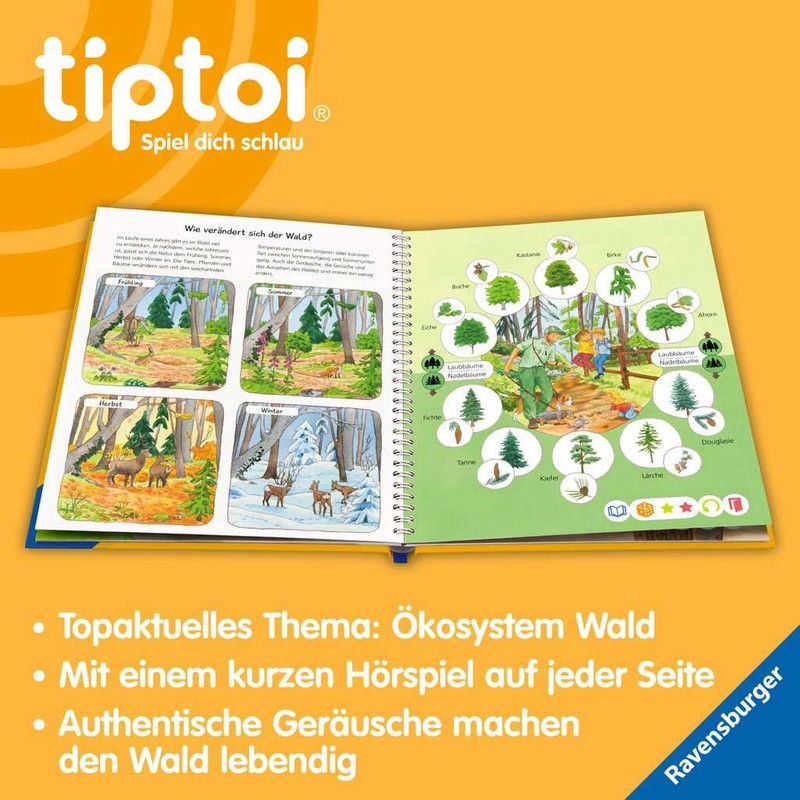 Ravensburger tiptoi® Book Komm mit in Forest Animals Animal World