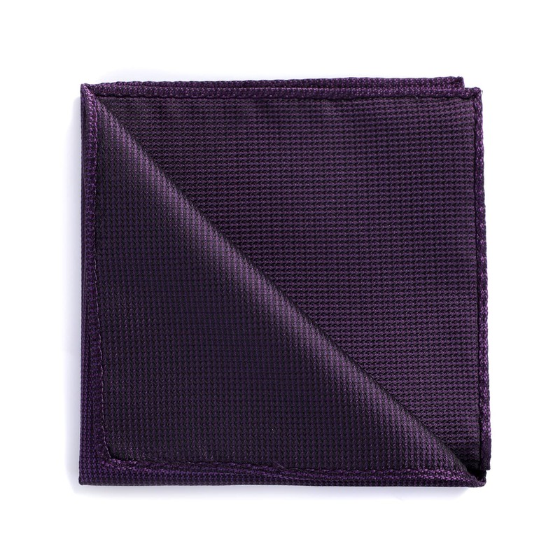 fortunatever Mens Solid Pocket Square (Plum Purple)
