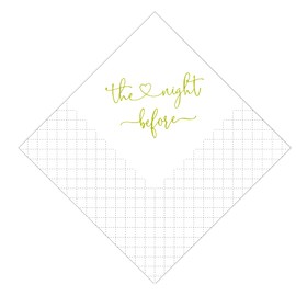 Geloar The Night Before Rehearsal Dinner Cocktail Napkins, The Night Before Party Supplies Paper Napkins in Bulk for Rehearsal Dinner Wedding Beverage Table Decorations 2-Ply, 5x5 Inches (100, Gold)