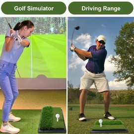 TROLLBIRD Premium Rubber Golf Tees for Mats Golf Tee Holder for Driving Range Simulator Hitting Mats and Outdoor Training 6 Sizes Rubber Tees & 6pcs 3-1/4 Tees (12 Pcs)