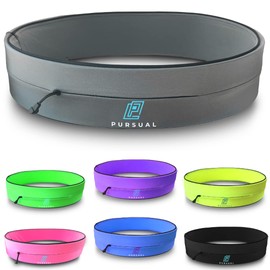 PURSUAL Running Belt with Money & Phone Pouch - Sweatproof Running Phone Holder with Large Capacity - Running Waist Pouch for Men & Women - Perfect Phone Holder for Running & Outdoor Activities