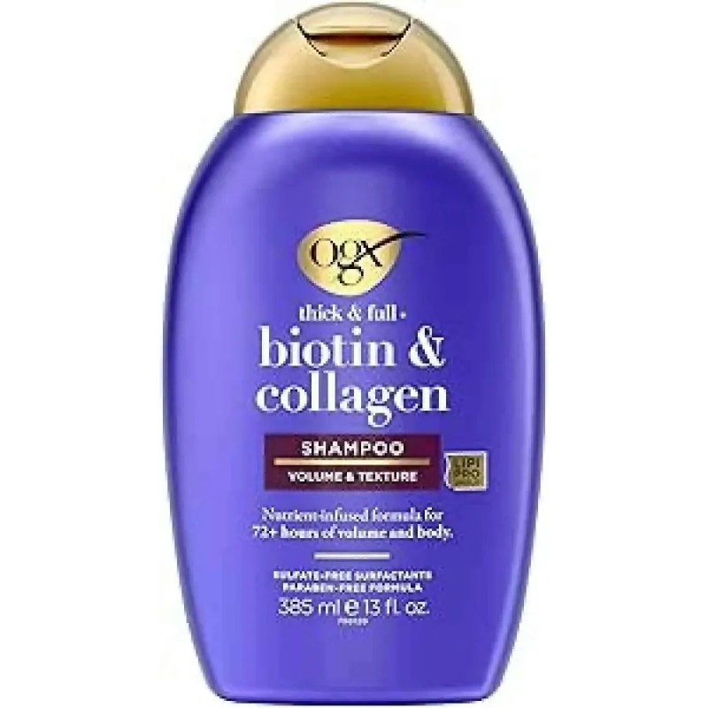 Ogx Shampoo Volumen Y Fuerza De Biotina Y Colageno 385ml