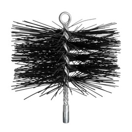 Stanbroil 8 Inch Round Poly Chimney Cleaning Brush with 1/4" NPT Fitting for Insulated Chimneys, Stainless Steel or Metal Stove Pipes- Works with Most Chimney Rod Sets