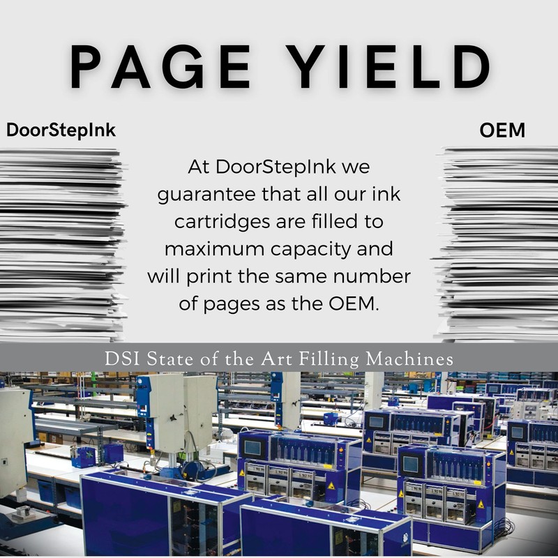 DoorStepInk Remanufactured in The USA Ink Cartridge Replacements for HP