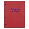Handmade Certificate Folder with Your Own Name in Red Linen