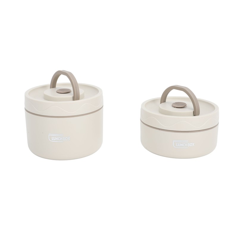 Insulated Lunch Container 304 Stainless Steel Leakproof Portable Round Thermal