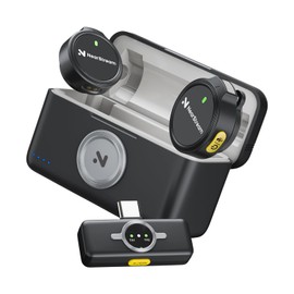 NearStream NearStream Wireless Lavalier Microphone for iPhone/Android, Lapel Microphone Wireless with Lightning/USB-C Plug-Play, Noise Cancellation, 24H Battery for Livestream, Vlog, Interview, Podcast (AWM25T)