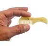 Giorgio GBRD1 Small Travel Men's Mustache and Beard Brush, Natural