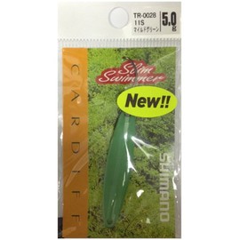Shimano TR-0028 11S Fly Cardiff Area Spoon, Slim Swimmer, 0.2 oz (5.0 g), Mild Green 713858