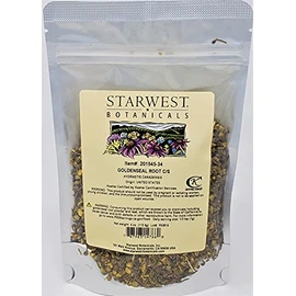 Starwest Botanicals Goldenseal Root Cut & Sifted Wildcrafted, 4 Ounces