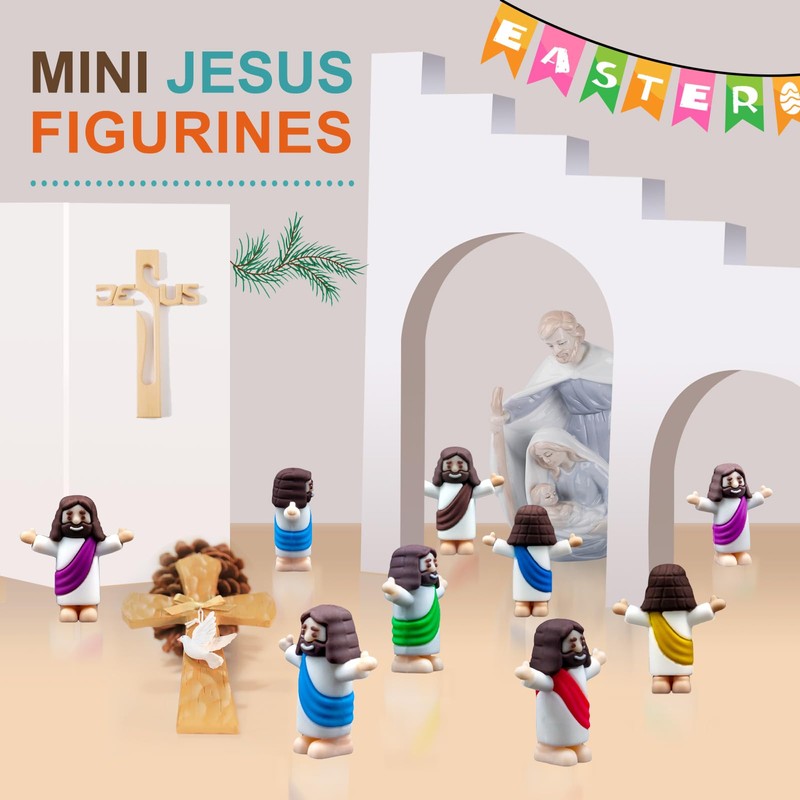 Seprochoo Little Jesus Figures Mini Jesus Figurines in Bulk Tiny