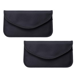 SLIMI 2 PCS Car Faraday Bags, Oxford Cloth RFID Signal Blocking Bag, Anti-tracking Anti-hacking Privacy Protectors, for Car Keys and Cell Phone Protective Bag (Black)