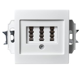 McPower TAE-NFN Junction Box | Flair | 3 x 6-Pin Flush-Mounted, IP20, for Telephone Installation, Ideal for Homes and Offices, White