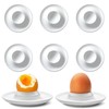 SinChic Eierbehälter,6 PCS Bruchsichere Eierbecher Weiss Eierständer mit Ablage Kunststoff