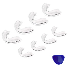 Bruxism Mouth Guard for Teeth Grinding and Clenching, Moldable Anti-Snore Mouthguard, TMJ Relief, Sports Protection, Comfortable customized fit, Includes 2 Sizes with Travel Cases for Adults and Teens