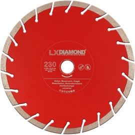 LXDIAMOND Diamond Cutting Disc 230 mm x 22.23 mm Professional Diamond Disc Concrete Stone Masonry Brick Washed Concrete for Angle Grinder 230 mm